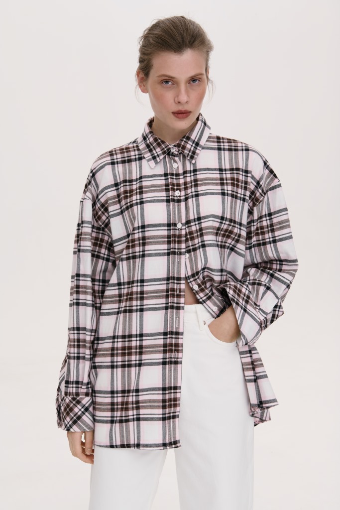 КАРТАТА СОРОЧКА ВІЛЬНОГО СИЛУЕТУ 18-3B зображення 2